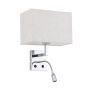 HOTEL MOOD LED stenska svetilka 1x10W only LED, LED: 1x2.2W 4000K Cream/krom