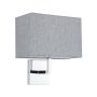 HOTEL MOOD stenska svetilka E27 Gray/krom