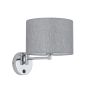 HOTEL MOOD stenska svetilka E14 Gray/krom