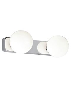 BRAZOS II stenska svetilka G9 IP44 krom/bela