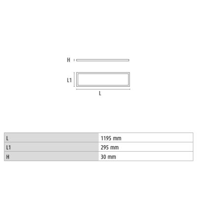 SLIMFLUX vgradni panel LED 30x120 40W dnevno bela bel