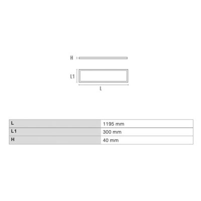 SLIMFLUX PRO-CCT vgradni panel LED 30x120 40W CCT bel