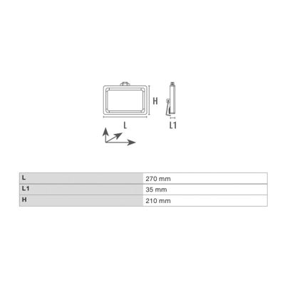 PANTH-ST100C reflektor LED 100W hladno bela črn IP67