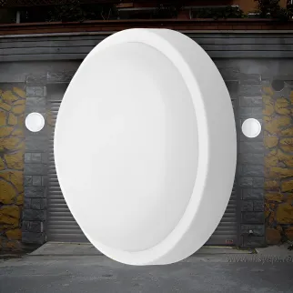 BULKHEAD B ladijska svetilka LED 12W toplo bela IP54 okrogla bela