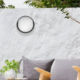 WALLS D okrogla siva 12W 6500K IP65 bulkhead