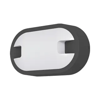 WALLS D ELP siva 15W 3000K IP65 bulkhead