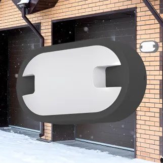 WALLS D ELP siva 15W 3000K IP65 bulkhead