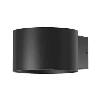 AVVA WL01 stenska svetilka LED 8W toplo bela okrogla črna