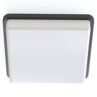 TAHOE II stropna svetilka E27 IP44 kvadratna bela/črna