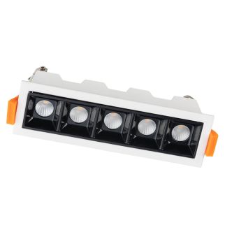MINI stropna svetilka LED 10W toplo bela pravokotna bela/črna