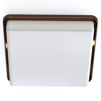 TAHOE II plafonjera svetilka E27 IP44 kvadratna bela/rjava