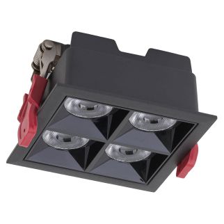 MIDI stropna svetilka LED 16W toplo bela kvadratna črna