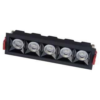 MIDI stropna svetilka LED 20W toplo bela pravokotna črna