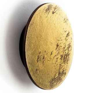 RING WOOD S stenska svetilka LED 7W toplo bela okrogla zlata/črna