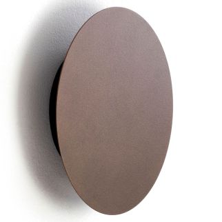 RING S stenska svetilka LED 7W toplo bela okrogla satine chocolate/črna