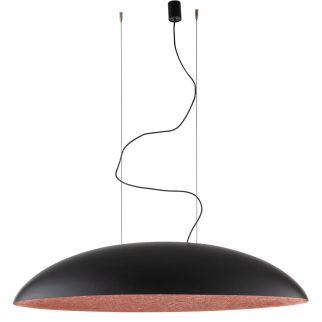 CANOE viseča svetilka E27 okrogla črna/bakrena