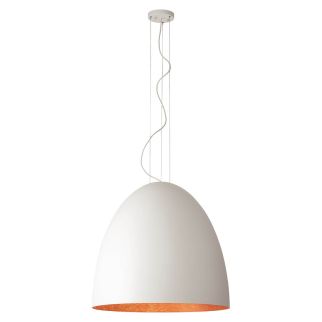 EGG XL viseča svetilka E27 okrogla bela/bakrena