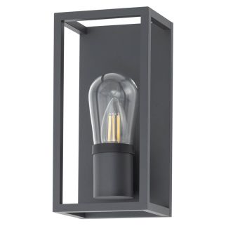 MARGOT I stenska svetilka E14 IP54 pravokotna antracit/prozorna