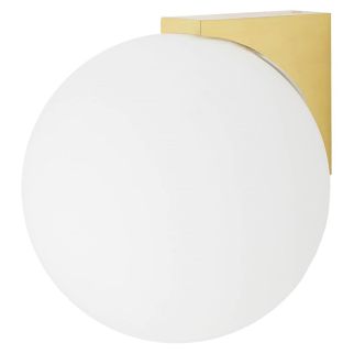 ALOE stenska svetilka G9 IP44 okrogla medenina/bela