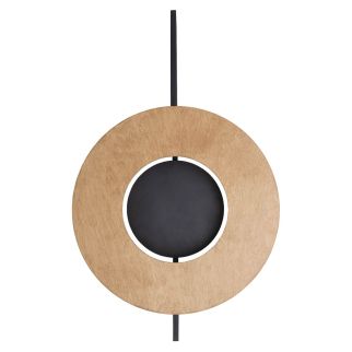 SUNSET A stenska svetilka GX53 okrogla natural wood/črna
