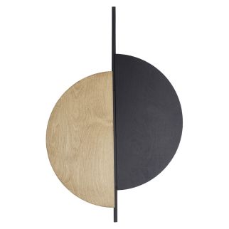 SUNSET B stenska svetilka GX53 okrogla natural wood/črna