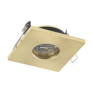 BAHIA stropna svetilka GU10 kvadratna medenina/prozorna