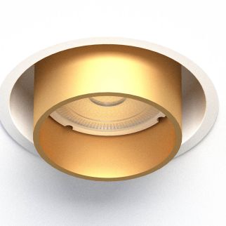 MONO SLIDE stropna svetilka GU10 okrogla satine gold/bela