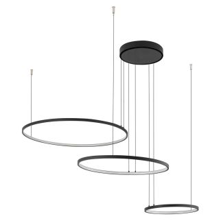 CIRCOLO viseča svetilka LED 45W toplo bela okrogla črna/bela