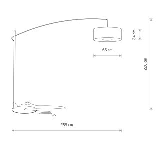POISE talna svetilka E27 okrogla bež/silk gray
