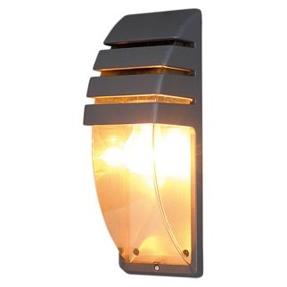 MISTRAL I stenska svetilka E27 IP44 antracit/prozorna