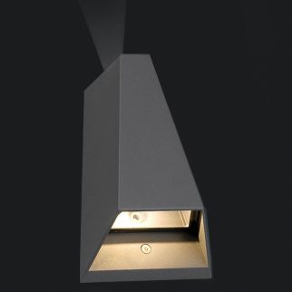 PEAK stenska svetilka LED 3W toplo bela IP54 antracit