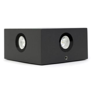 ZEM stenska svetilka kvadratna črna