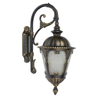 TYBR I stenska svetilka E27 IP44 črno-zlata/bela