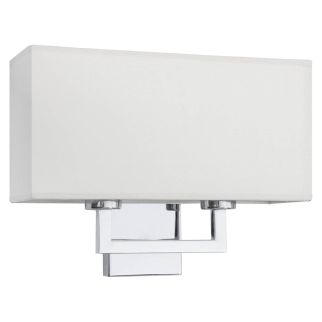 HOTEL II stenska svetilka E27 ecru/krom