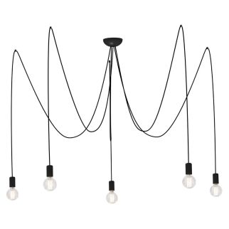 SPIDER V viseča svetilka E27 črna