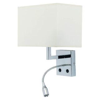 HOTEL stenska svetilka LED E27 2,2W dnevno bela ecru/krom