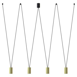 MORE EYE IV viseča svetilka GU10 medenina/črna