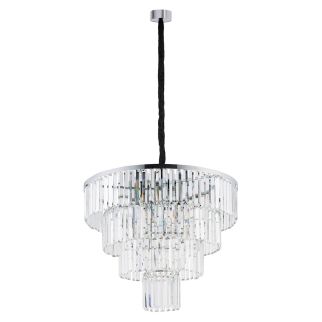 CRISTAL L viseča svetilka E14 okrogla prozorna/srebrna