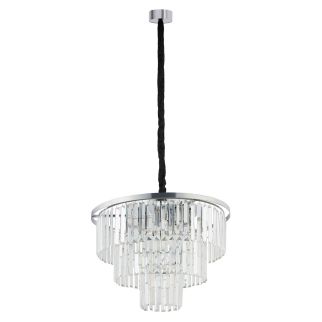 CRISTAL M viseča svetilka E14 okrogla prozorna/srebrna