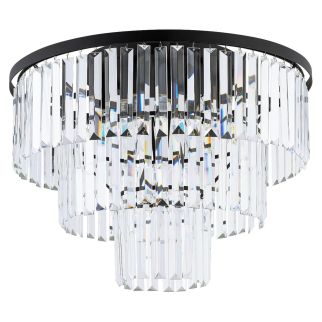 CRISTAL M stropna svetilka E14 prozorna/črna