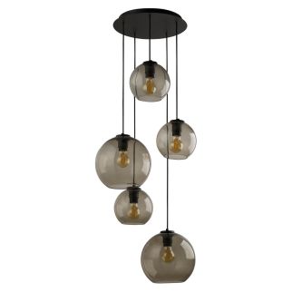 VETRO V viseča svetilka E27 smoked/črna