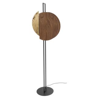 SUNSET talna svetilka GX53 okrogla dark wood/črna