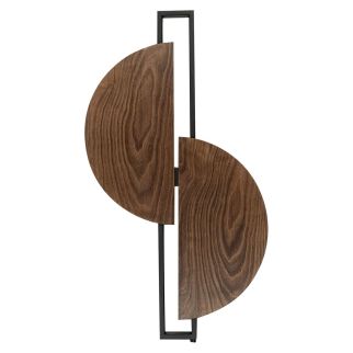 SUNRISE stenska svetilka LED 14W toplo bela dark wood/črna