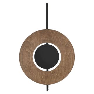SUNSET A stenska svetilka GX53 okrogla dark wood/črna