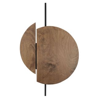 SUNSET C stenska svetilka GX53 okrogla dark wood/črna