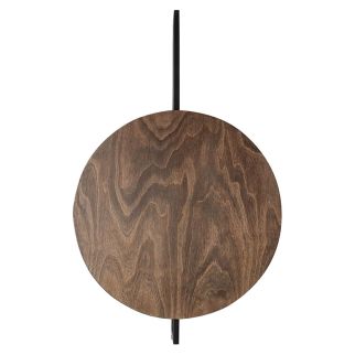 SUNSET B stenska svetilka GX53 okrogla dark wood/črna