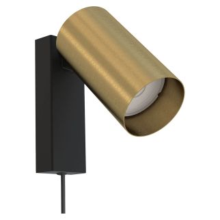 MONO KINKIET I stenska svetilka GU10 medenina/črna