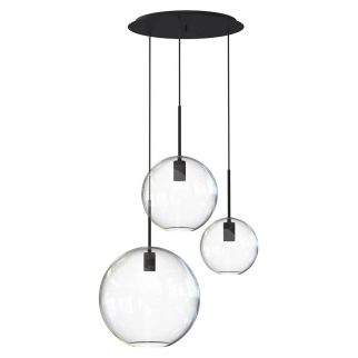 SPHERE III viseča svetilka E27 prozorna/črna