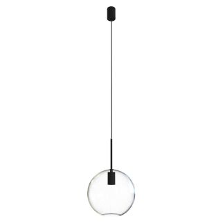 SPHERE L viseča svetilka E27 prozorna/črna