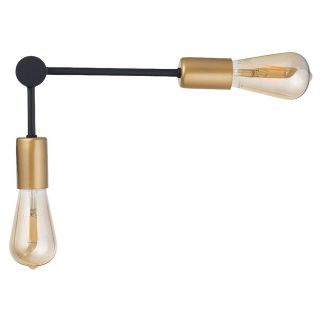 ROTOR II stenska svetilka E27 črna/zlata